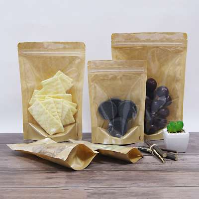 New product food grade PET+CPP transparent zip lock craft pouch bag with half clear window