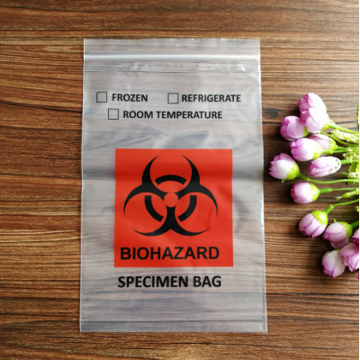 Wholesale Ecofriendly Lab Use Plastic 3 Walls Biohazard Pathology Specimen Bag