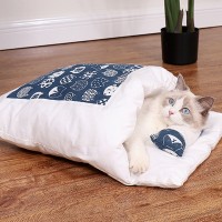 Cat litter Cotton cat sleeping bag closed removable washable cat quilt winter warm sleeping bag dog kennel four seasons